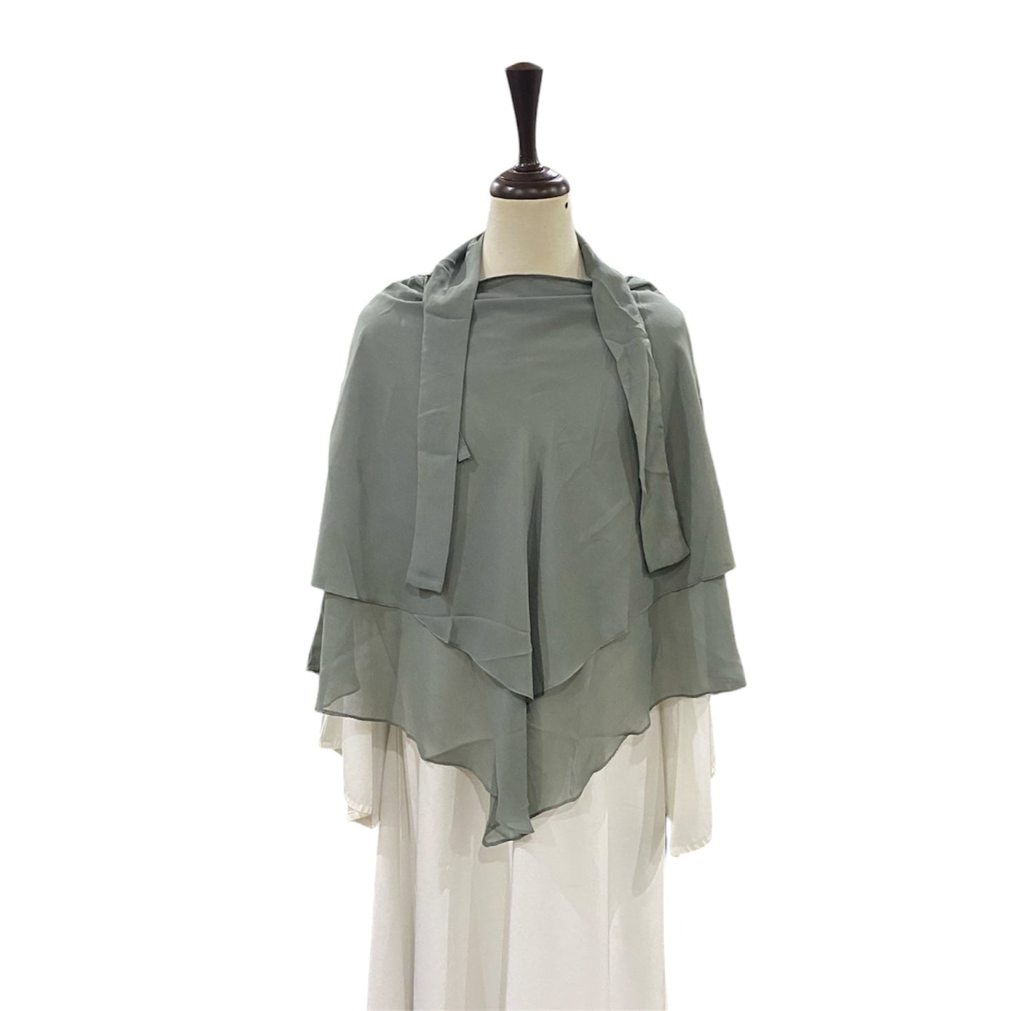 Ash Grey 2 Layer Khimar