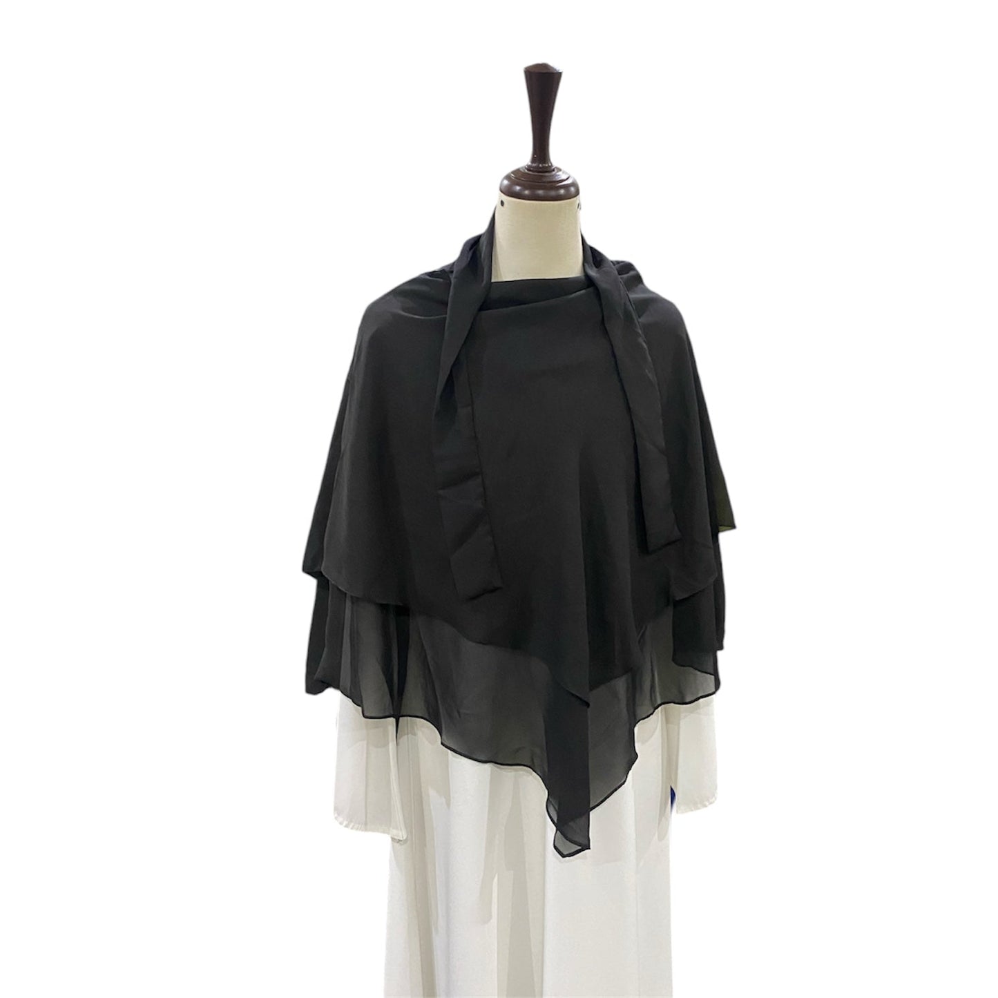 Black 2 Layer Khimar