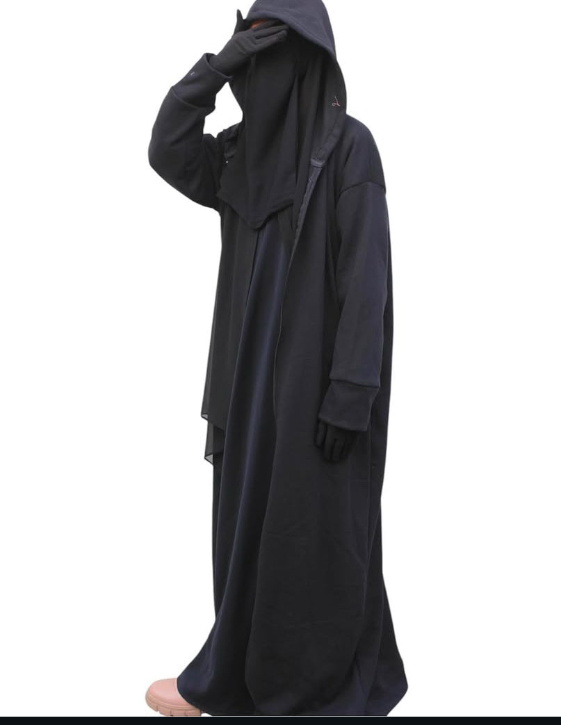 Black Hoodie Abaya