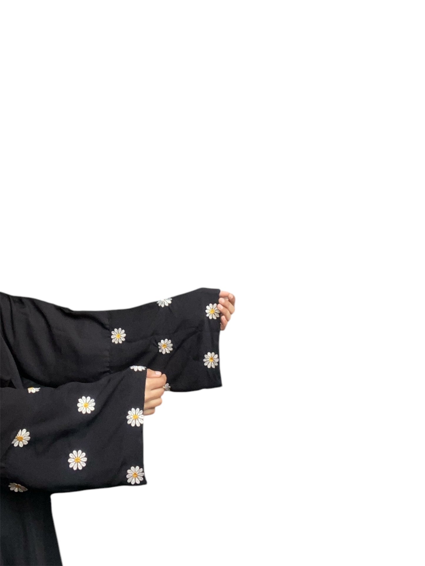 Black Flower Embroidery Abaya