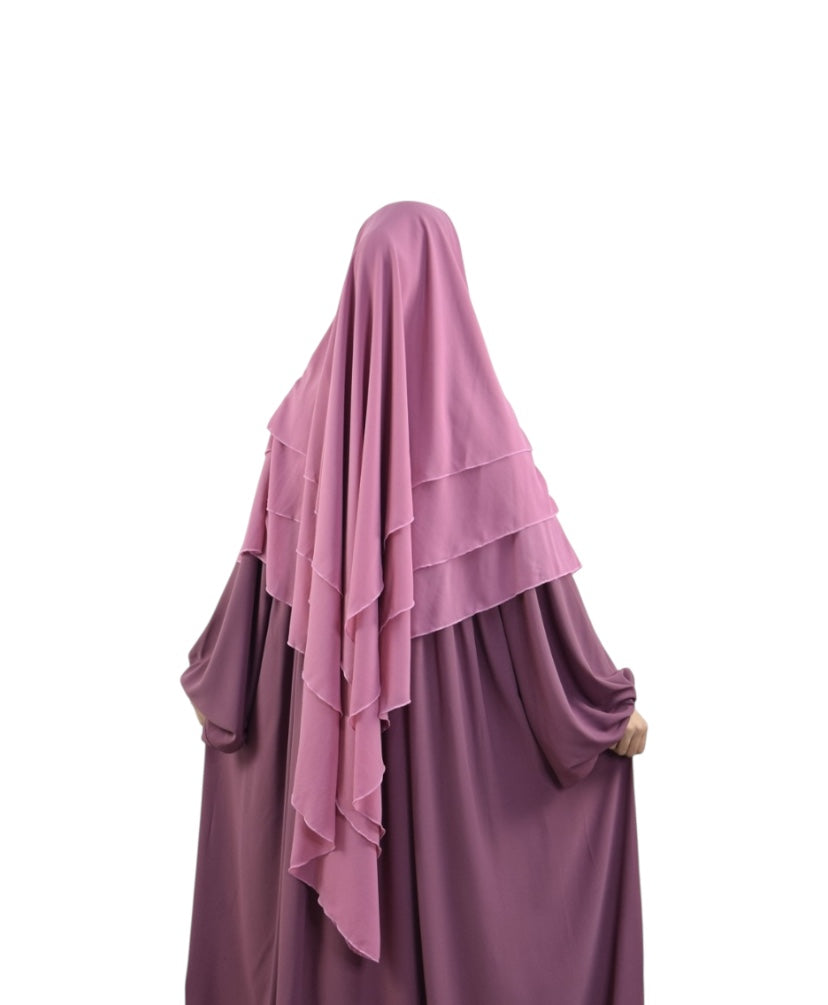 Onion Pink Flyer Khimar