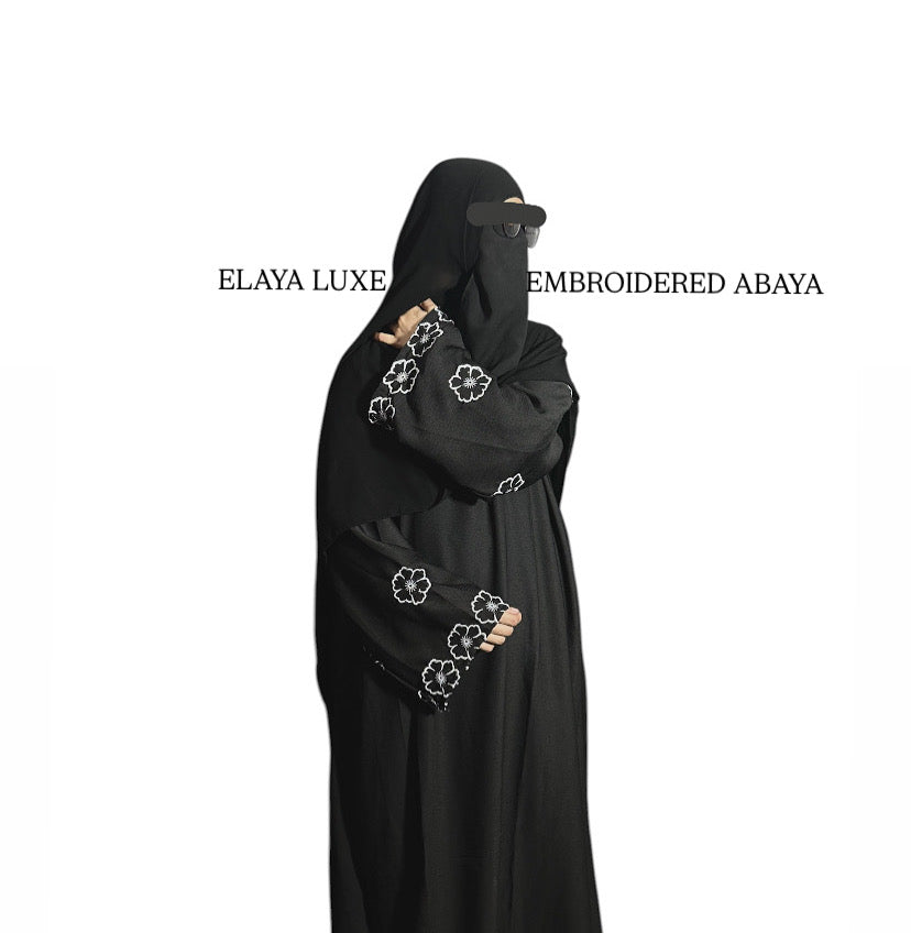 Elaya Luxe Embroidered Abaya