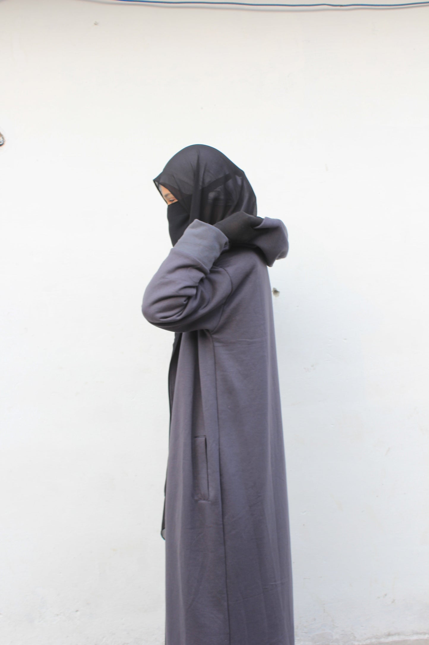 Grey Hoodie Abaya