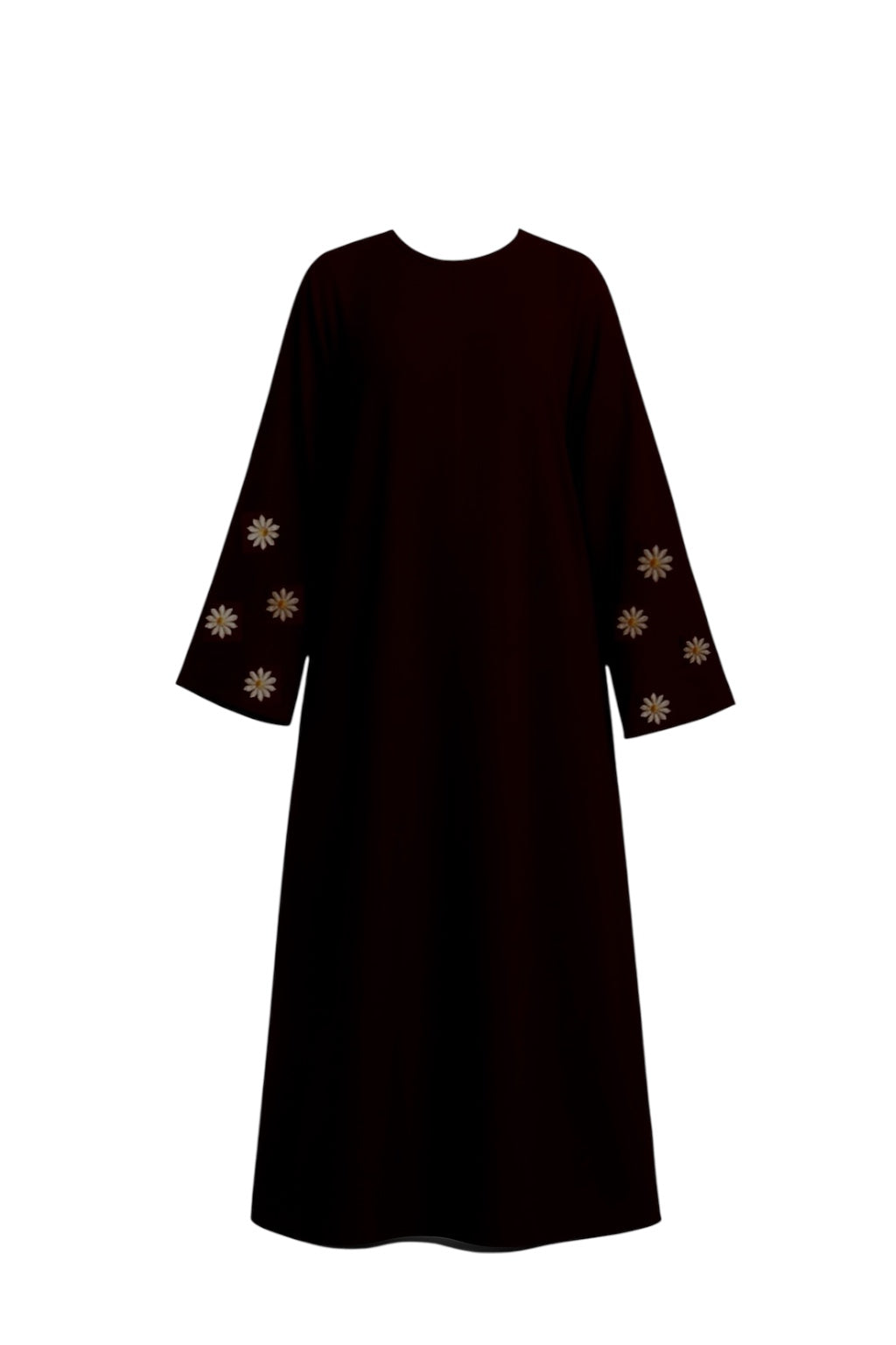 Black Flower Embroidery Abaya