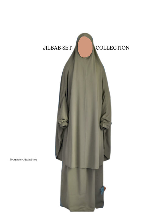 Dry Olive 3 Pc Jilbab Set